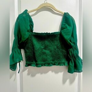Beautiful green bottle crop top